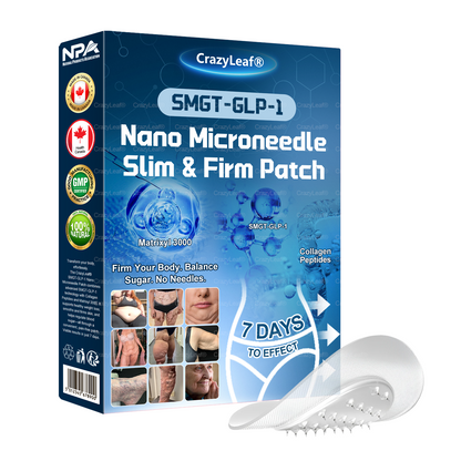 Official Store | CrazyLeaf® SMGT-GLP-1 Nano Microneedle Patch™ with Collagen & Matrixyl 3000 丨Obesity,Cardiovascular Diseas, Diabetes, Sleep Apnea, Joint Problems and More