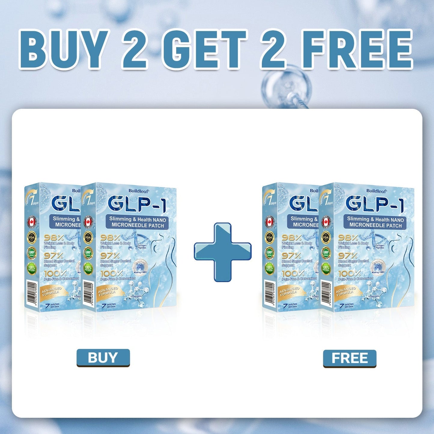 Clinically Proven| Official Store | 𝐵uil𝗱𝐿ea𝐟® 𝑺𝑀𝗚T-𝑮𝐋𝑃-1 𝐒limming & 𝐻ealth 𝑁ano 𝑀icroneedle 𝑃atch |Targets Obesity, Loose Skin, High Blood Pressure, Diabetes, Fatty Liver, Joint Pain, Brain Fog, Low Energy, Body Aches, and More