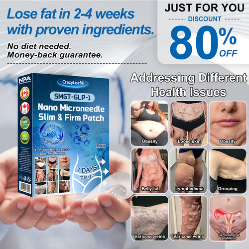 Official Store | CrazyLeaf® SMGT-GLP-1 Nano Microneedle Patch™ with Collagen & Matrixyl 3000 丨Obesity,Cardiovascular Diseas, Diabetes, Sleep Apnea, Joint Problems and More